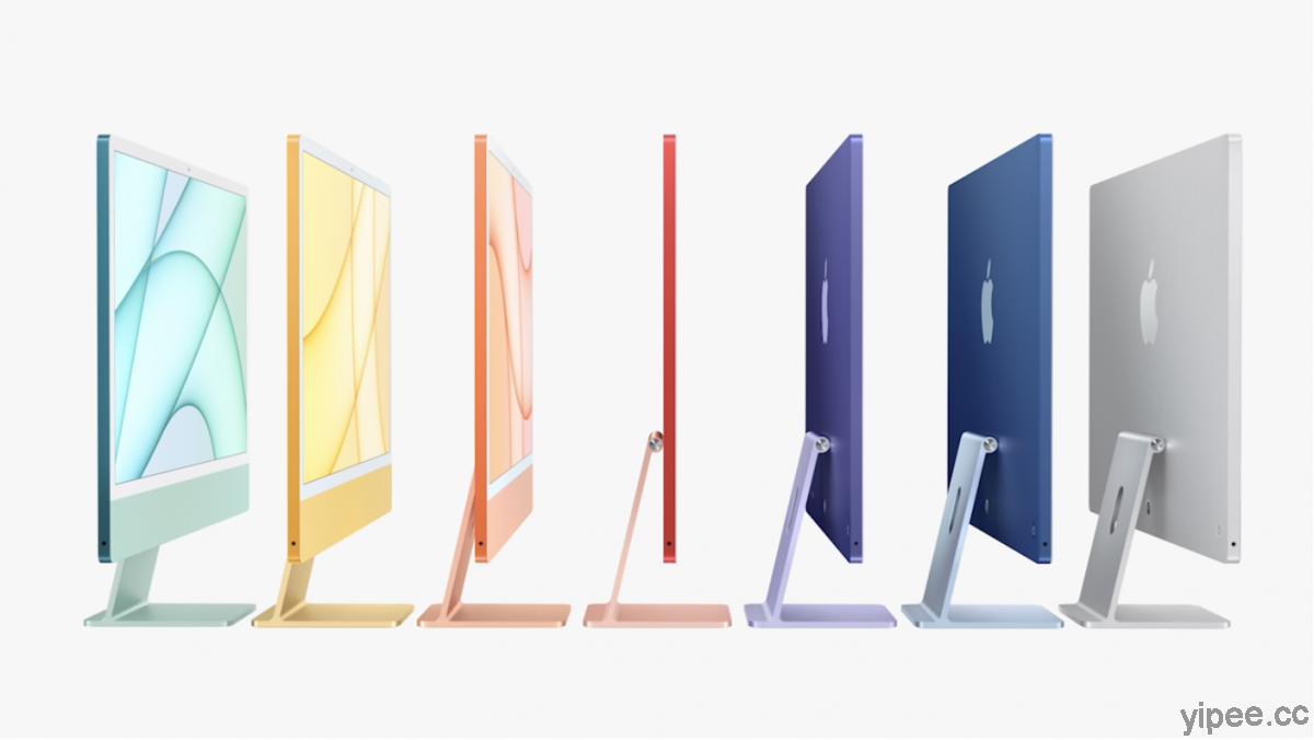 【2021 Apple 春季發表會】搭載 Apple M1 處理器 iMac 亮相，輕薄設計搭配繽紛七種色彩！