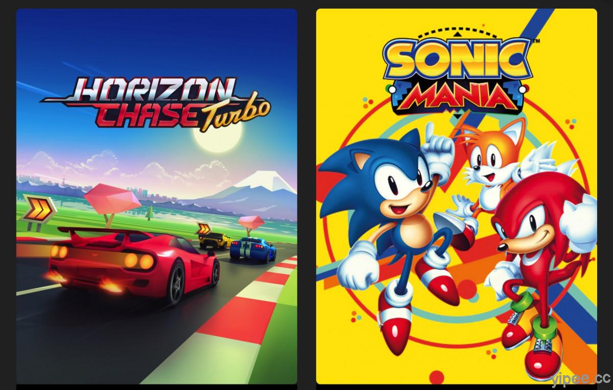 【限時免費】《Horizon Chase Turbo》和《Sonic Mania 音速小子狂熱》放送中，2021 年 7 月 1 日 23:00 前領取