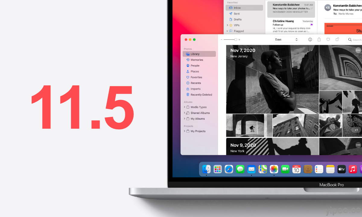 Apple 釋出 macOS Big Sur 11.5 系統更新，主要改進 Podcasts 資料庫與錯誤修正。