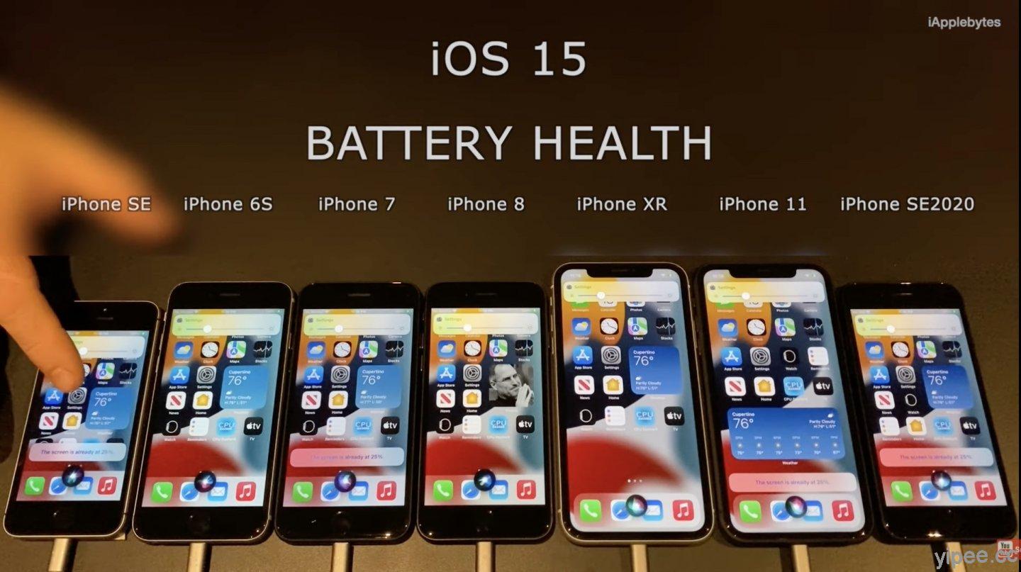 【影片】升級 iOS 15 會耗電嗎？7 款 iPhone 電池實測結果出爐
