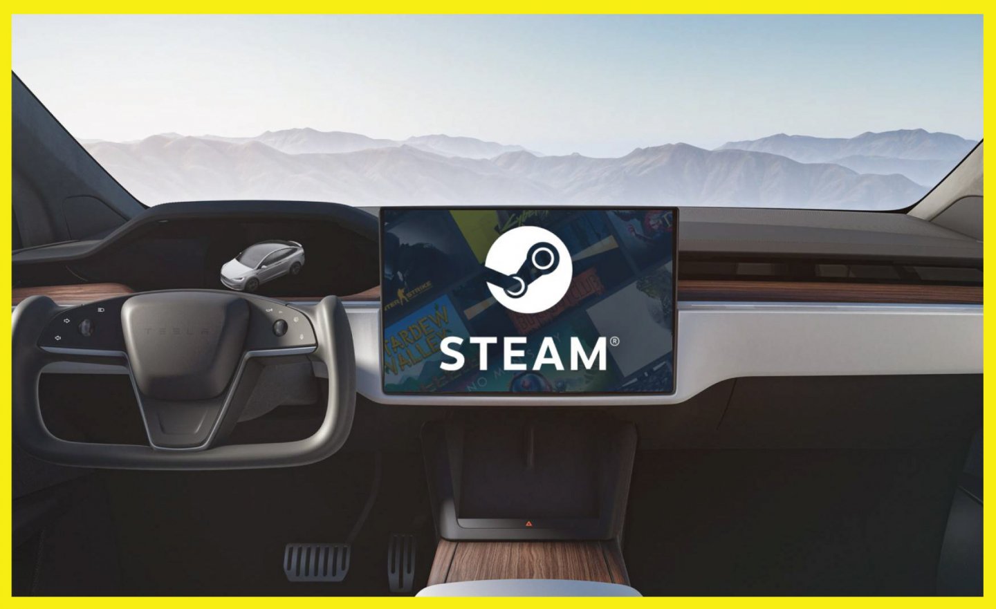 真的玩很大！Tesla 特斯拉執行長馬斯克透露想把 Steam 遊戲搬到車上的娛樂系統