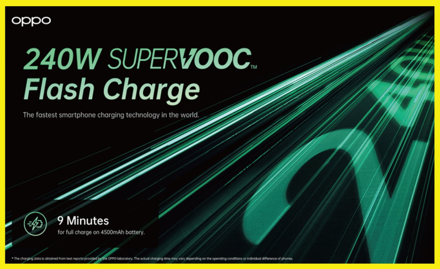 【MWC 2022】OPPO 發表 240W 超級閃充技術， 9 分鐘充飽 4500mAh 電池