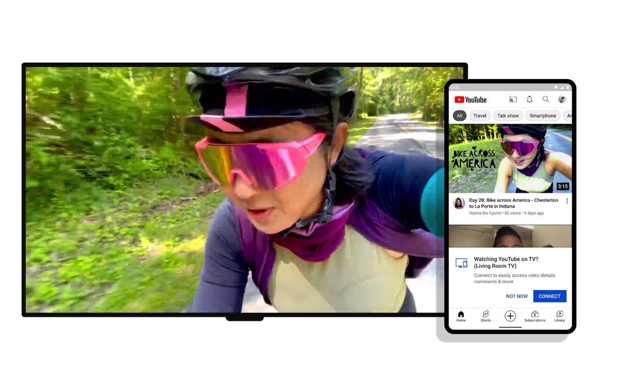YouTube 推出新功能，讓使用者可在電視和行動裝置上同步觀看影片