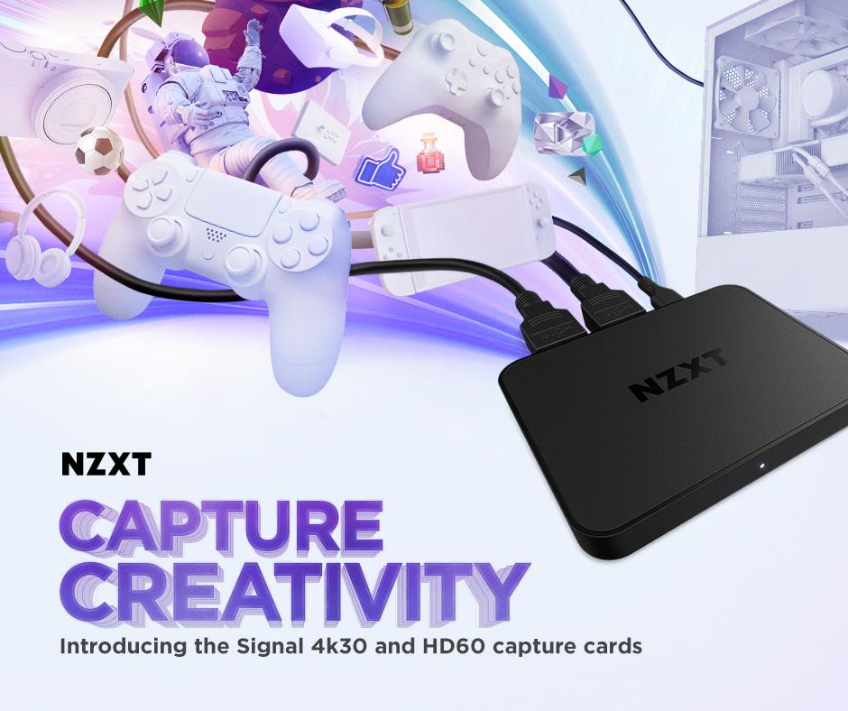 NZXT 推出外部擷取盒 Signal 4K30、HD60 及 Chat Cable 音訊傳輸線