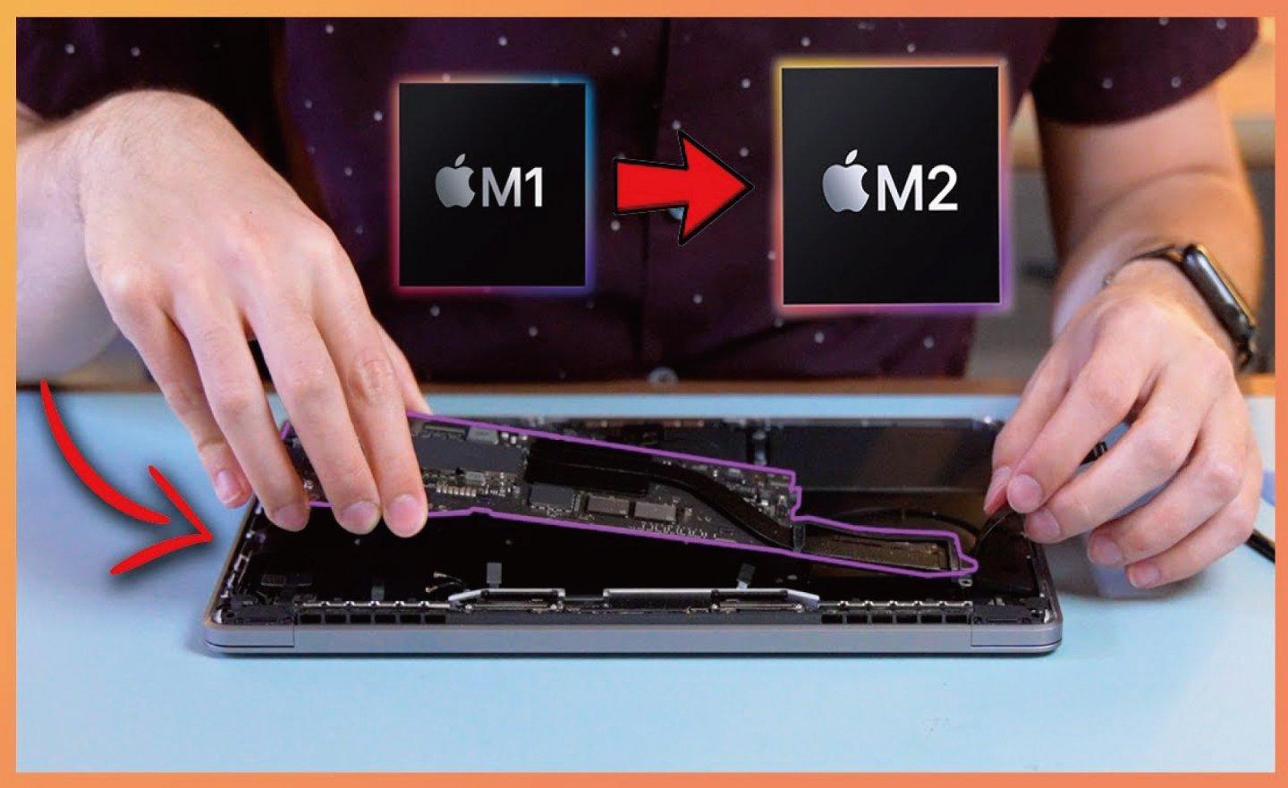 【影片】M1 MacBook Pro 可自行升級成 M2 處理器？快來看實測結果