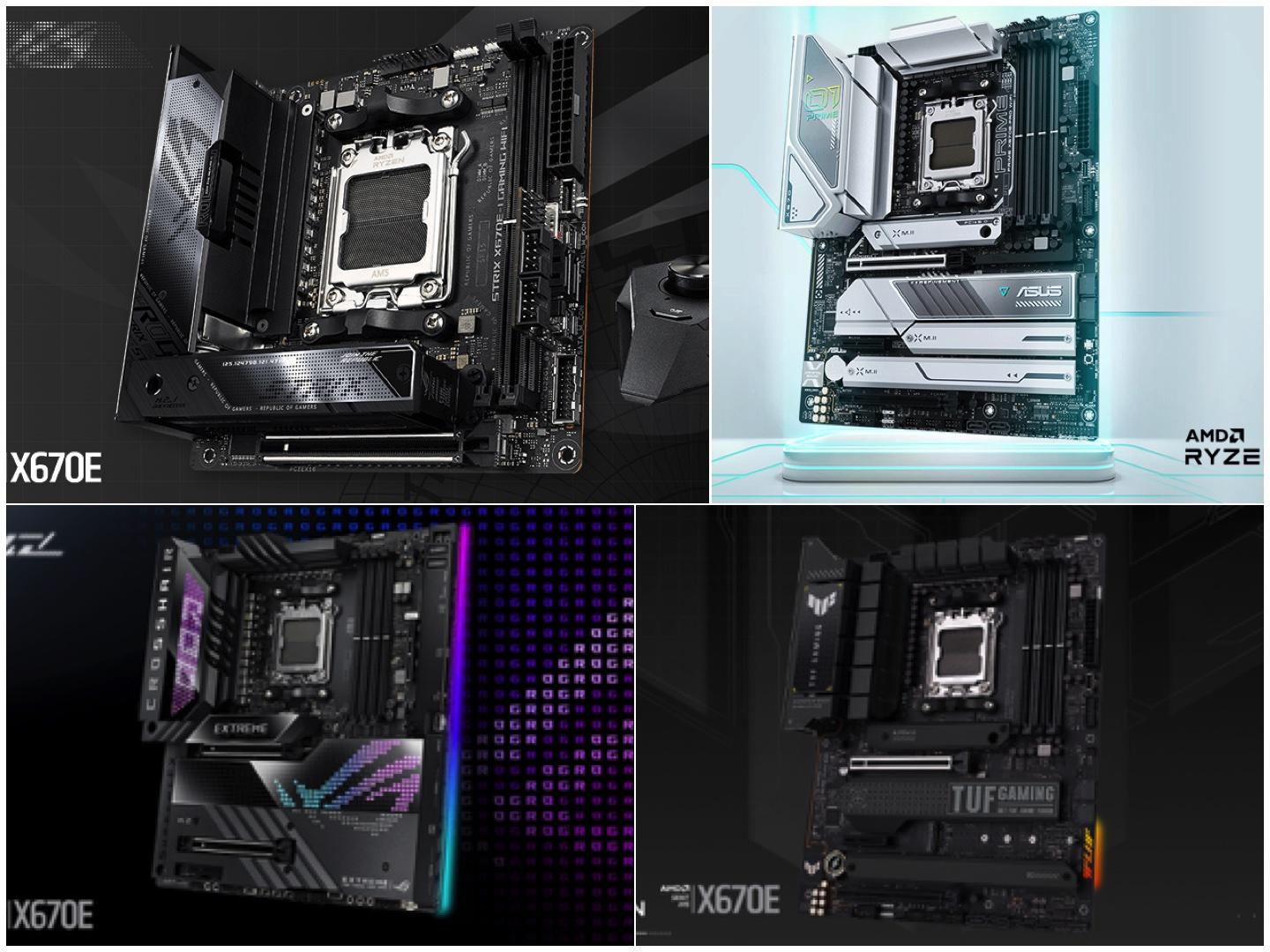 ASUS華碩推出AMD X670系列主機板，支援AMD Ryzen 7000系列處理器
