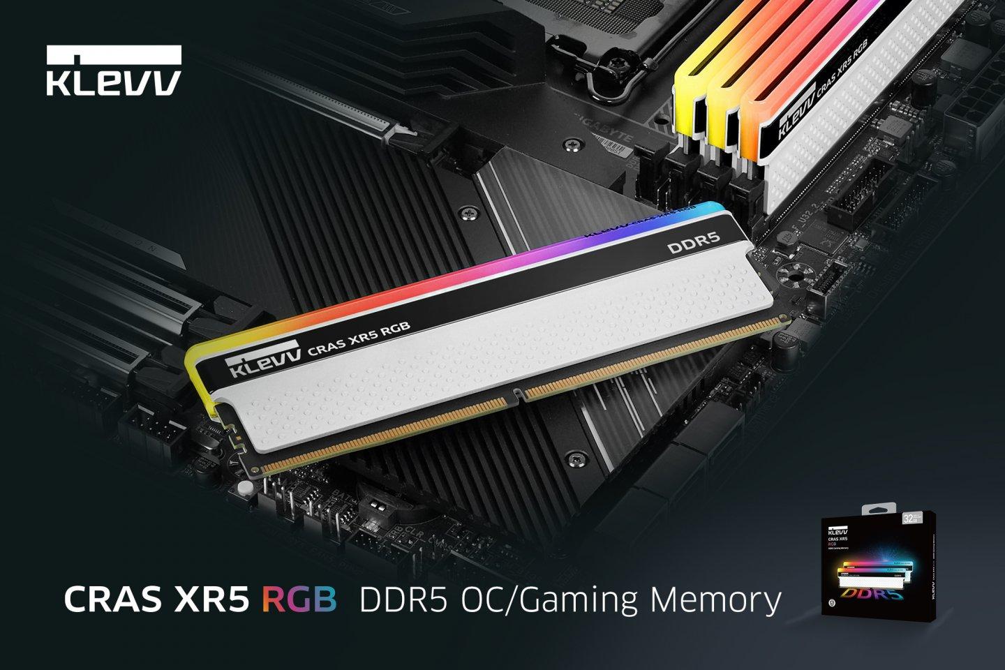 KLEVV 科賦推出 CRAS XR5 RGB DDR5 電競記憶體