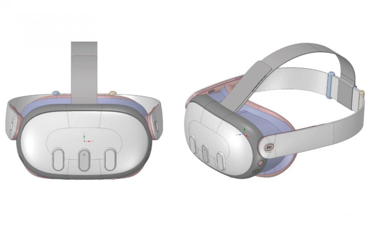 Meta Quest 3 VR 頭戴式裝置設計與規格曝光