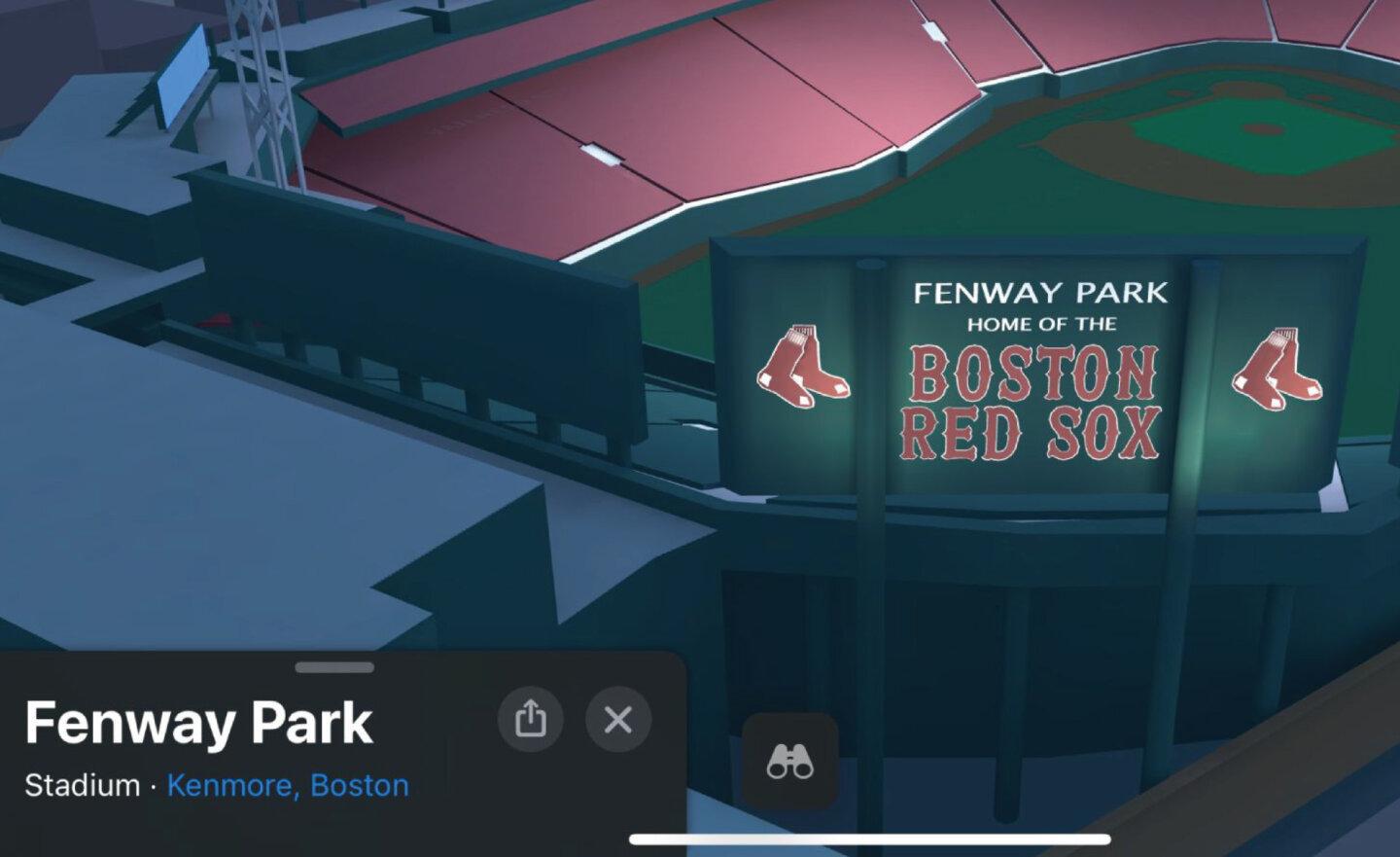 Apple Maps 蘋果地圖「詳盡的城市體驗」延伸波士頓，可以欣賞 3D 版芬威球場了