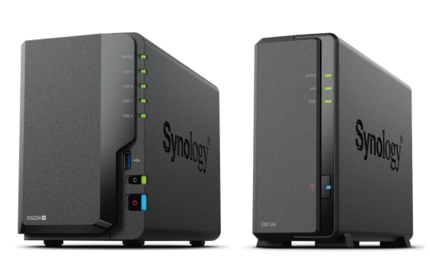 Synology 推出 DS224+ 和 DS124 精巧桌上型儲存，提高生產力