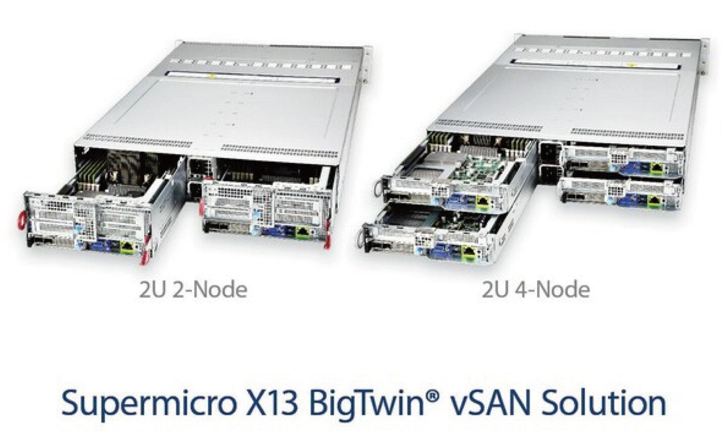 Supermicro 推出新一代 X13 BigTwin vSAN，提供高達 4.7 倍效能