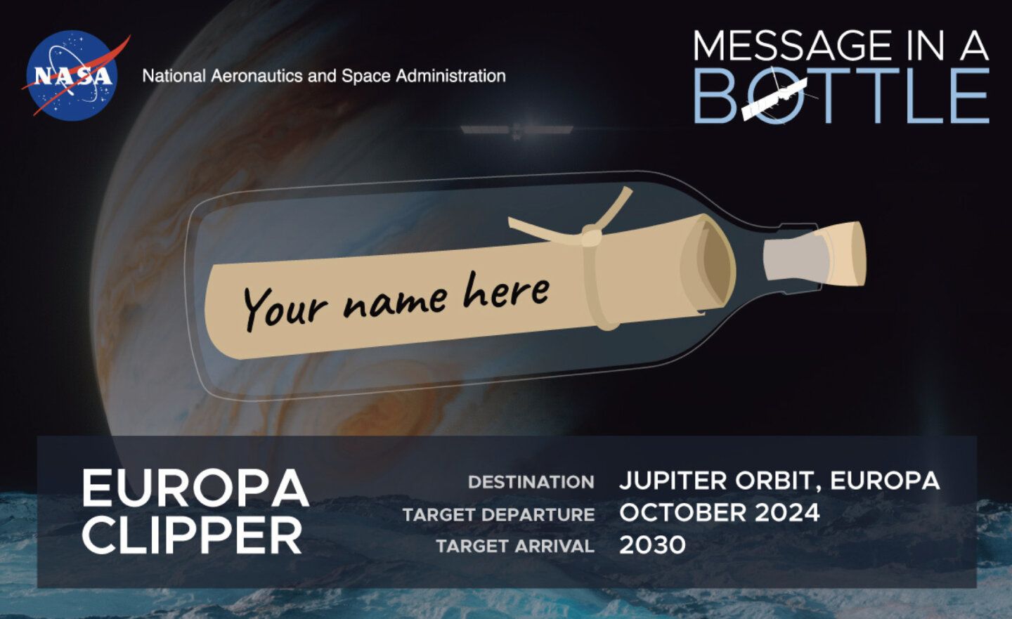 【免費】NASA 開放「把名字送上木衛二 歐羅巴」計畫，2024 年 10 月起飛！