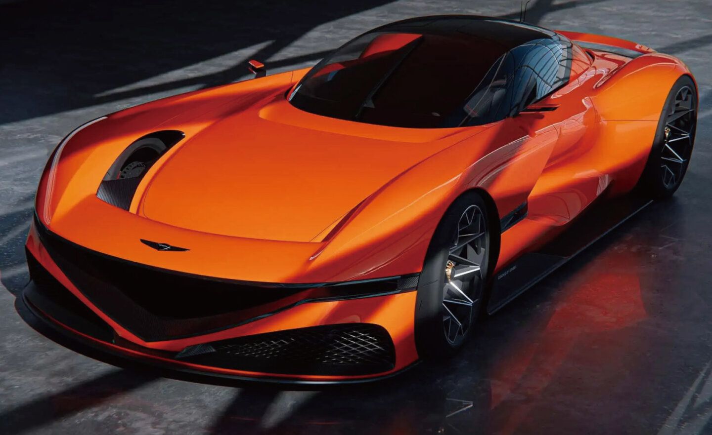 Genesis X Gran Berlinetta Vision Gran Turismo Concept 將於《GT7》亮相，等比例模型在巴塞隆納曝光