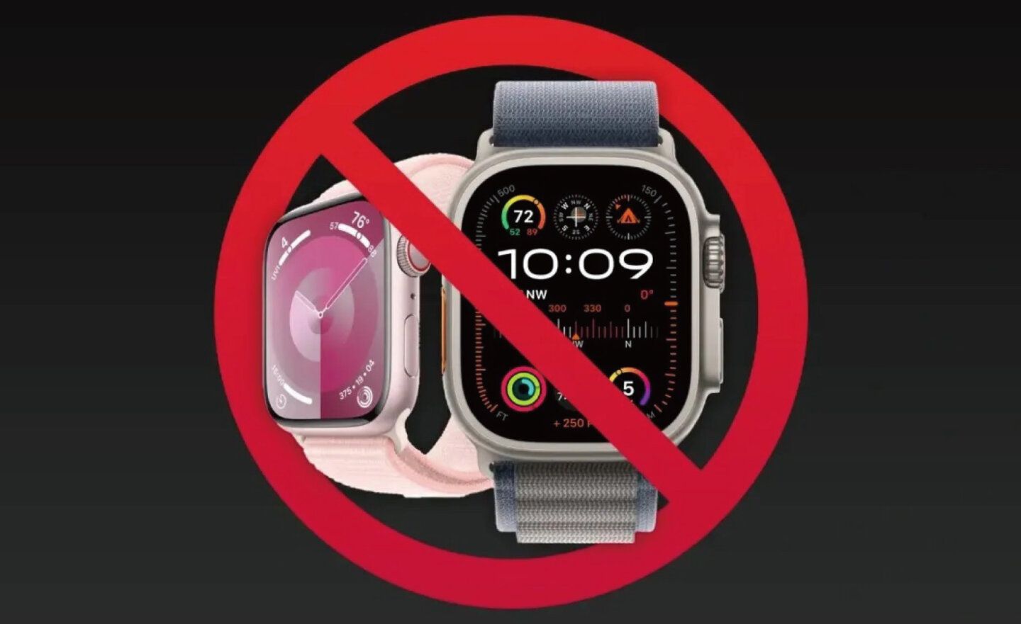 Apple Watch Series 9 和 Apple Watch Ultra 2 自 12/21 起暫停在美國銷售