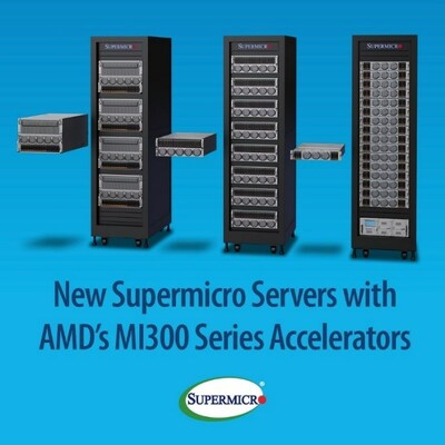 Supermicro 支援 AMD Instinct MI300 系列加速器，擴展人工智能和 GPU 機架規模解決方案