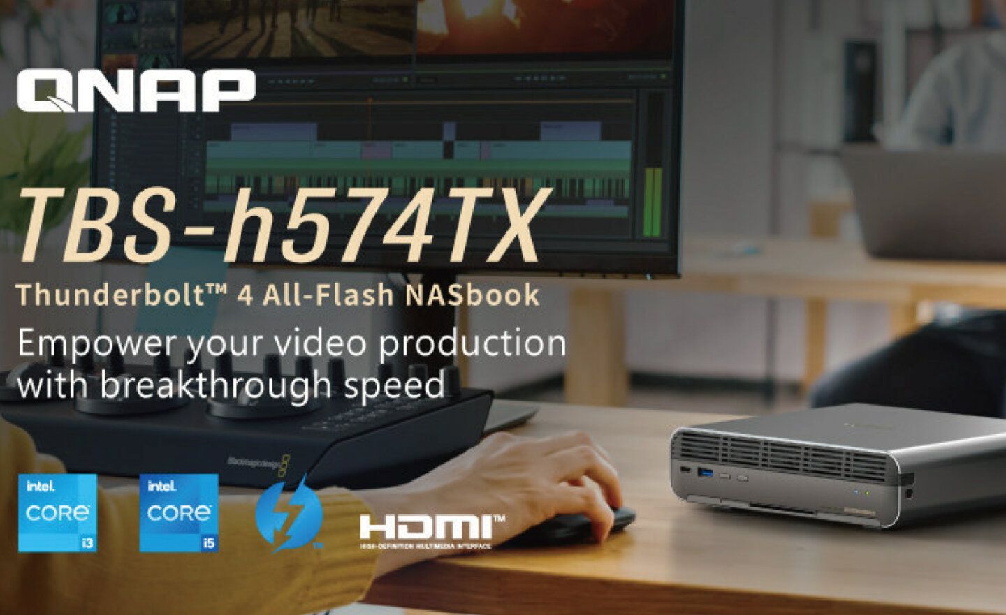 QNAP 推出 Thunderbolt 4 全快閃 NASbook，支援 M.2 SSD 熱插拔功能