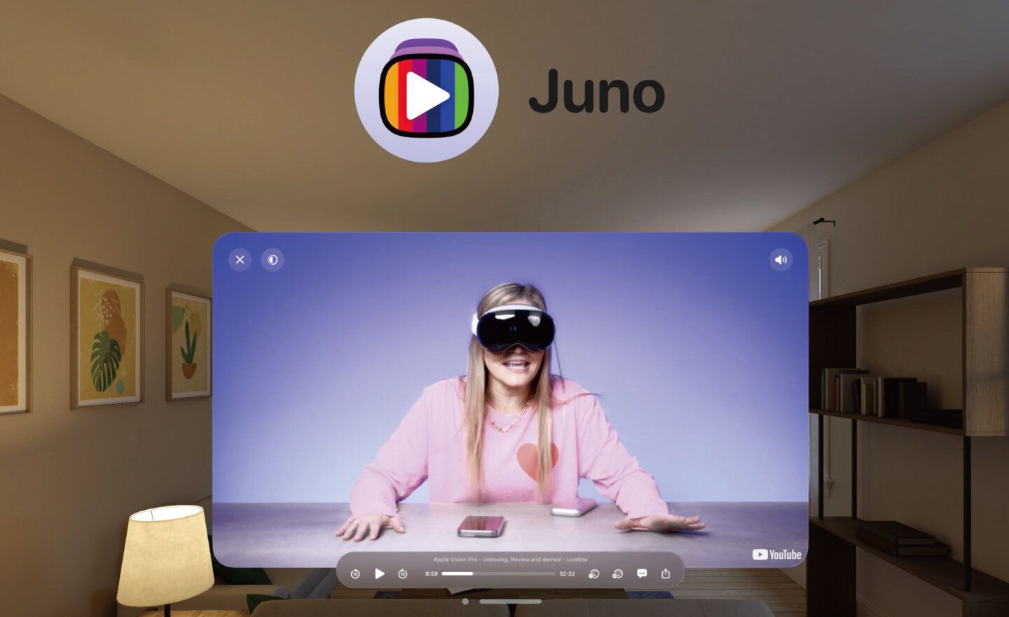 開發者推出「Juno」App，把 YouTube 導入 Apple Vision Pro