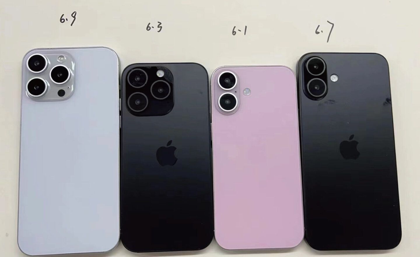 iPhone 16系列曝光！四款模型機尺寸大 PK，螢幕最大 6.9 吋