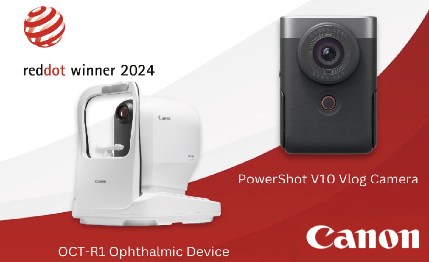 Canon PowerShot V10 影音相機及 OCT-R1 眼科光學斷層掃描器獲得多項國際設計大獎